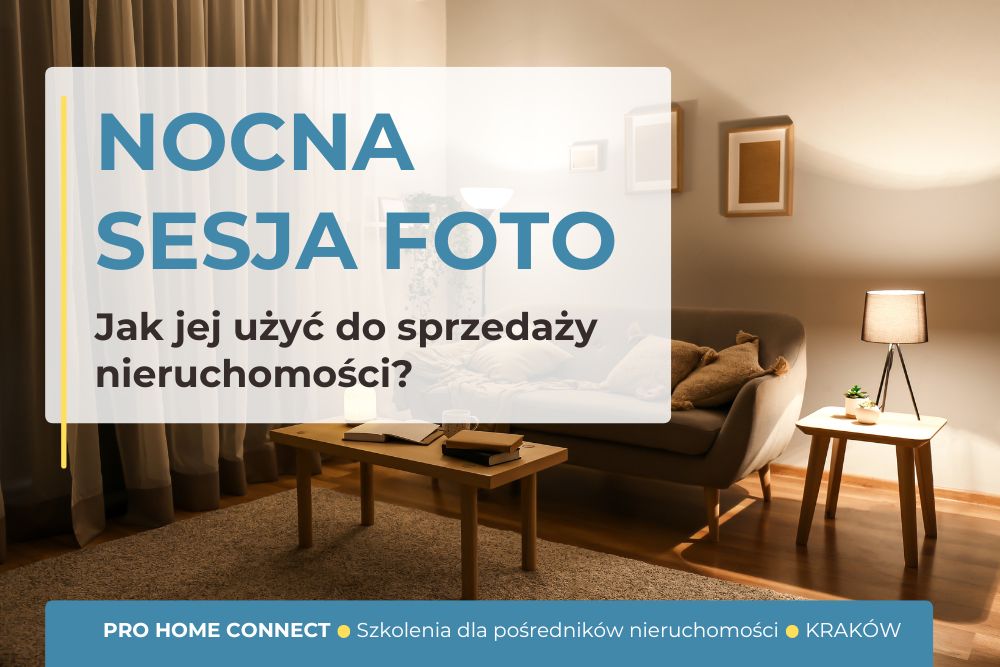 zdjęcie salonu wieczorem przy ciepłym oświetleniu