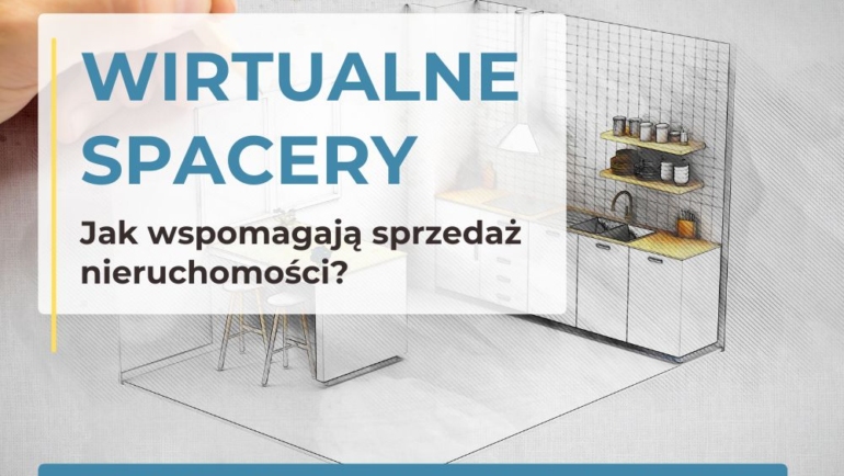 rysunek techniczny wnętrza kuchni z widoczną ręką rysownika